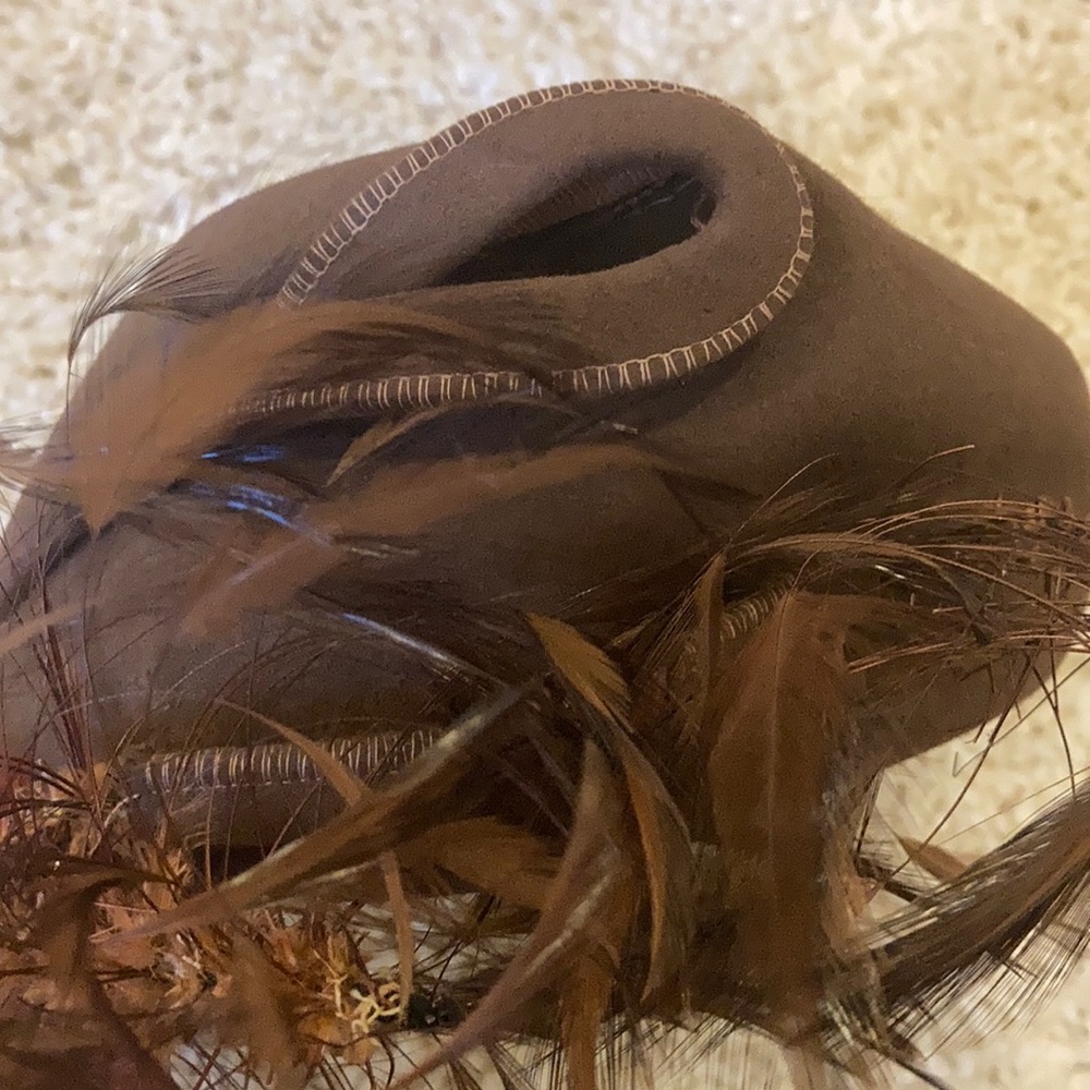 Vintage ‘50 ‘s  brown felt hat - Picture 5 of 5